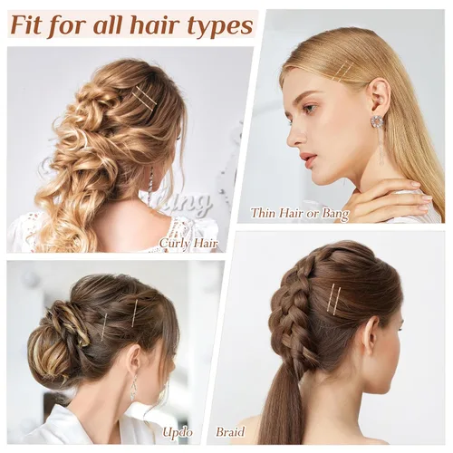 Miniatura 4 de Bobby Pins - 360 unidades, 2 pulgadas de alta calidad, sujeción segura, pasadores negros para niños, niñas y mujeres