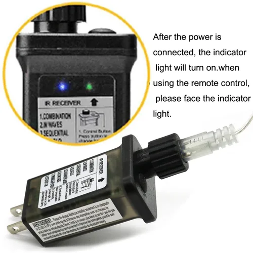 Miniatura 7 de Transformador LED de 8 modos de luz LED de 12 V, fuente de alimentación de clase 2, transformador de bajo voltaje, adaptador de enchufe de EE. UU.