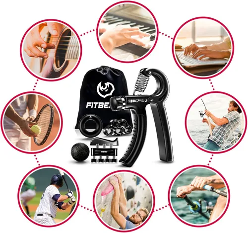 Miniatura 5 de FitBeast - Kit para fortalecer mano y dedos (5 accesorios), fortalece potencia de la mano y dedos y agarre, también fortalece la muñeca