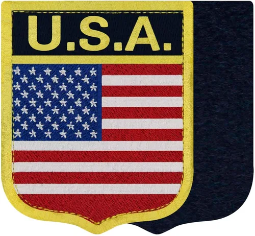 Miniatura 5 de EmbTao Parche de bandera nacional de Estados Unidos con insignia bordada para motociclista, aplique de gancho y bucle, emblema de gancho y bucle