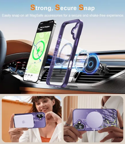 Miniatura 334 de Goodon para iPhone 15 Pro Max con protector de pantalla de privacidad, compatible con Magsafe, funda translúcida mate a prueba de golpes - Linda
