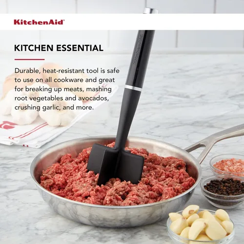 Miniatura 4 de KitchenAid Triturador de carne clásico, 10.8 pulgadas, negro