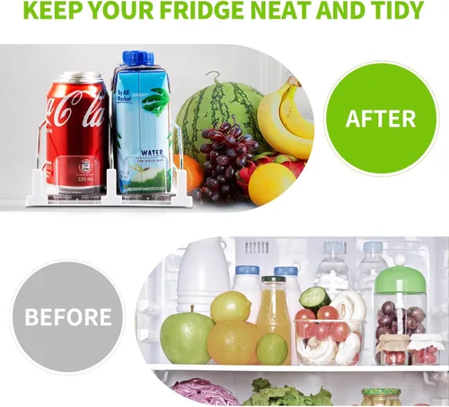 Miniatura 3 de Organizador de bebidas para refrigerador, dispensador de latas de soda para refrigerador, dispensador automático de bebidas para refrigerador