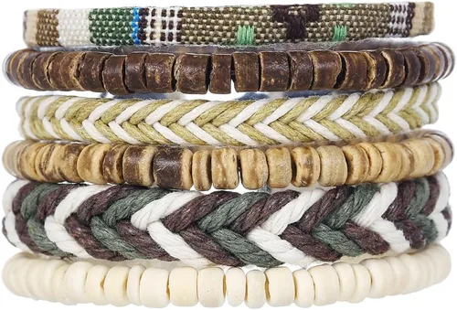 Miniatura 22 de Gothic Bracelet Adjustable Punk Braided Multilayer Grunge Set Beaded Bracelets Emo Metal Cuff Wrap Bracelets Stackable Meaningful Gift