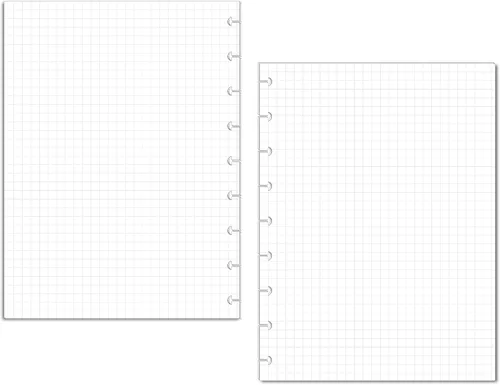 Miniatura 2 de Páginas de notas en cuadrícula se adaptan a 9 discos de planificadores clásicos Happy Planner, recambios de notas, insertos preperforados para Happy