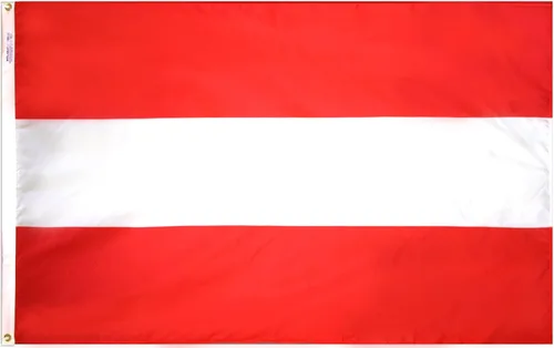 Annin Flagmakers Bandera de Austria fabricada en Estados Unidos según las especificaciones oficiales de diseño de las Naciones Unidas, 3 x 5 pies