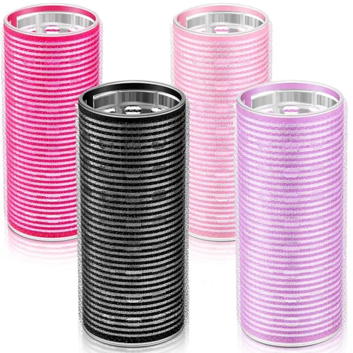 Miniatura 17 de WILLBOND 4 Piezas Rodillos para Cabello Largo para Flequillo Rizadores de Núcleo de Aluminio Rodillo Térmico de Autoagarre para Cabello Largo