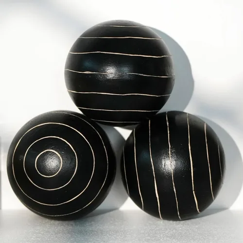 Orbes decorativos para cuencos y jarrones, patrón circular, bolas redondas de resina de 4 pulgadas, juego de 3, centro de mesa de café para sala de
