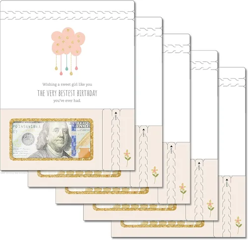 Miniatura 26 de Tarjeta de boda, con dos aperturas de tira para desgarrar, con ventana de plástico transparente que deja ver dinero, cheques o tarjetas de regalo