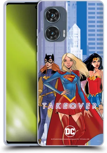 Head Case Designs DC Core Girl Power Compositions - Funda de gel suave con licencia oficial para mujer, compatible con Motorola Edge 50 Fusion