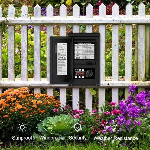 Miniatura 3 de Malibu - Transformador de paisaje de bajo voltaje de 200 W, paquete de energía de iluminación de paisaje de bajo voltaje para foco al aire libre