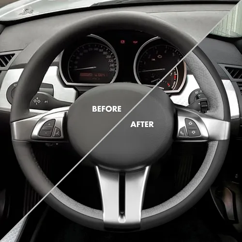 Miniatura 2 de MEWANT Funda para volante BMW Z4 E85 E86 2003-2008 cosido a mano