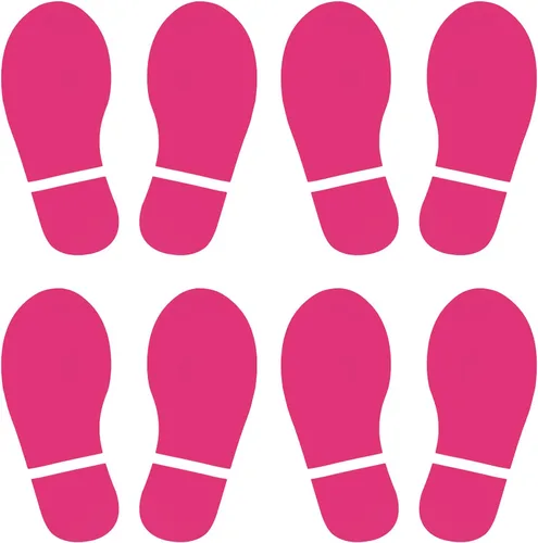 Miniatura 41 de PATIKIL Adhesivo de huellas de 6 x 2.5 pulgadas, 4 pares de zapatos de PVC para decoración de clase, guía de escaleras, color negro
