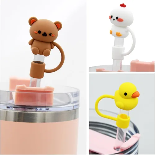 Miniatura 2 de Tapa de popote para copa Stanley, cubierta de popote compatible con vaso de 30 y 40 onzas con asa, tapas de puntas de popote reutilizables de 0.4