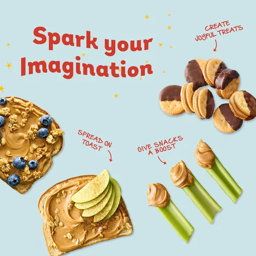 Miniatura 7 de Peter Pan Mantequilla cremosa de maní, hecha con cacahuetes tostados, ideal para sándwiches de mantequilla de maní y mermelada y bocadillos