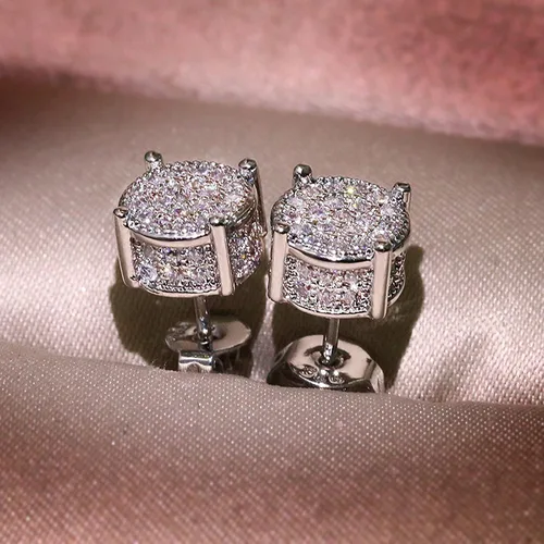 Miniatura 3 de Aretes de boda para mujer, aretes de diamantes sintéticos para mujer (plata, talla única)