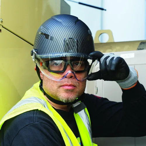 Miniatura 9 de Klein Tools Safety Helmet, Vented Class C Safety Hard Hat, Removable Chin Strap, Adjustable Vents