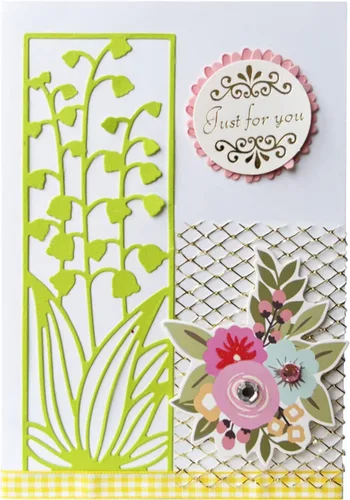 Miniatura 8 de ORIGACH 4 troqueles de corte de marco de flores de metal para hacer tarjetas, plantillas en relieve para álbumes de recortes, decoración de tarjetas