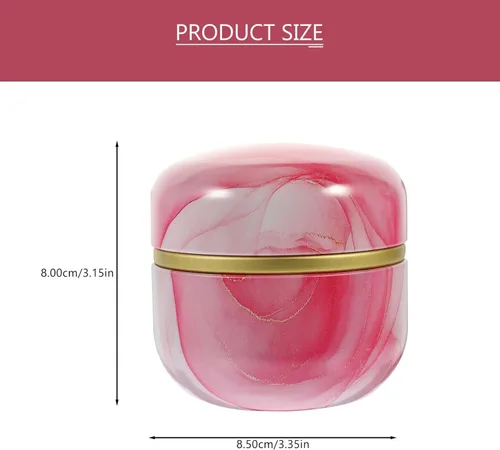 Miniatura 6 de Luxshiny Bote de té de hojas sueltas de estilo japonés portátil para almacenamiento de té, tarro de hojalata redondo decorativo para alimentos secos