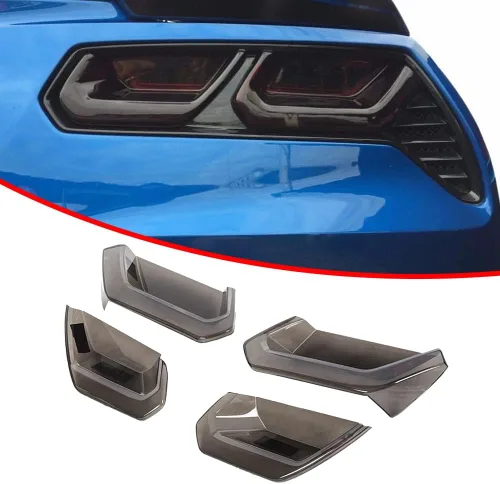 Miniatura 2 de Juego de lentes traseras con cristal ahumado de acrílico moldeado Compatible con C7 Corvette 2014 2015 2016 2017 2018 2019 Faro trasero con lente