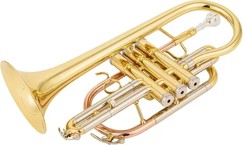 Miniatura 8 de Corneta Bb ACR 8330 para principiantes y jugadores intermedios, válvulas de acero inoxidable, calibre ML, tubo principal de latón dorado de 120 mm