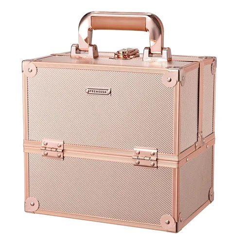 Miniatura 8 de Frenessa Estuche de Tren de Maquillaje Organizador de Cosméticos Estuche Profesional de Almacenamiento de Maquillaje 4 Bandejas con Divisores