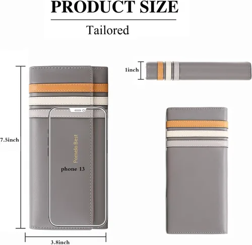 Miniatura 4 de Pomelo Best Cartera para mujer, cartera para mujer, cartera para mujer 2024, cartera de cuero con bloqueo RFID con múltiples ranuras para tarjetas
