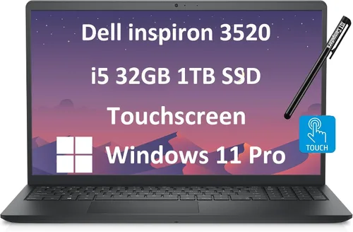Dell Inspiron - Laptop con pantalla táctil FHD de 15.6 pulgadas, Intel Core i5-1155G7, 32 GB de RAM, SSD de 1 TB, para negocios, estudiantes,