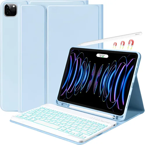 Miniatura 11 de besky Funda de teclado para iPad Air de 11 pulgadas con teclado M3/M2 (2025/2024) y serie Air (6ª/5ª/4ª generación), para iPad Pro 11