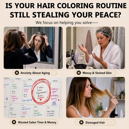 Miniatura 2 de YOCISKU Hair Dye Shampoo, 3 in 1 Gray Hair Coverage Herbal Dye Shampoo For natural-looking shine Ammonia-free fresh aroma stays gentle on