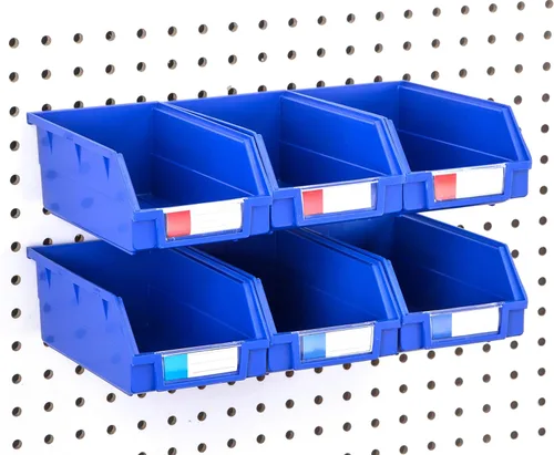 Miniatura 25 de Papeleras de Pegboard – tamaños 3.5", 5", o 7" Negro