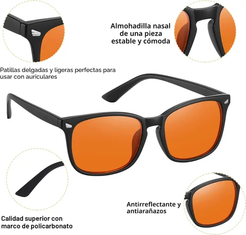 Miniatura 3 de Okany Blue Light Blocking Glasses Gaming Computer Glasses Powerful Professional Screen Filter Negro claro