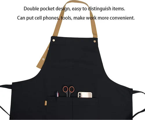 Miniatura 3 de Delantal personalizado personalizado para mujeres/hombres, delantales de cocina ajustables para estilistas de peluquería, delantales impermeables