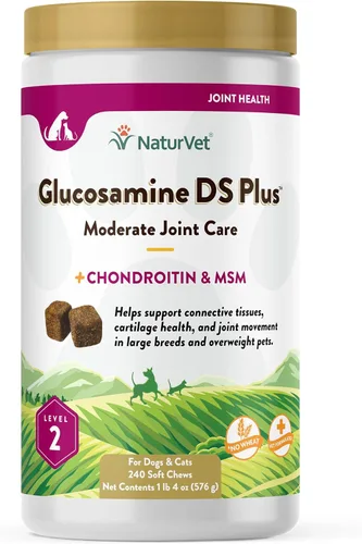 Miniatura 25 de NaturVet – Glucosamina DS Plus - Nivel 2 Cuidado Moderado – Apoya la Función Saludable de Cadera y Articulaciones – Mejorado con Glucosamina, MSM
