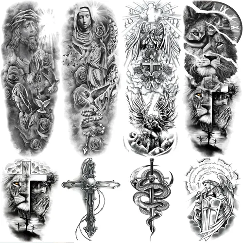 Miniatura 13 de Mangas temporales para tatuaje del 4 de julio para hombres y mujeres, 4 hojas grandes de brazo completo de Estados Unidos, patriótico 4 de julio