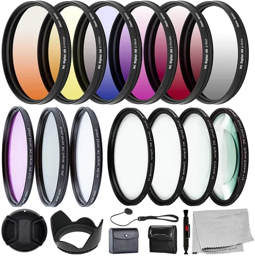 Miniatura 10 de Ultimaxx Kit completo de accesorios de filtro de lente de 3.031 in para lentes con 3.031 in Tamaño del filtro: filtro de densidad neutra variable