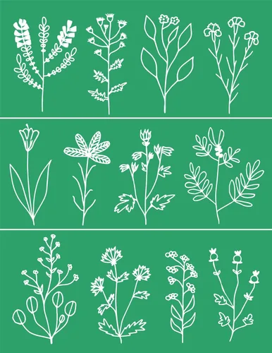 Miniatura 6 de DGAGA 4 plantillas de serigrafía Plantaholic, diseños de flores y hongos, nailon reutilizable, 8.5 x 11 pulgadas, perfectas para madera, tela