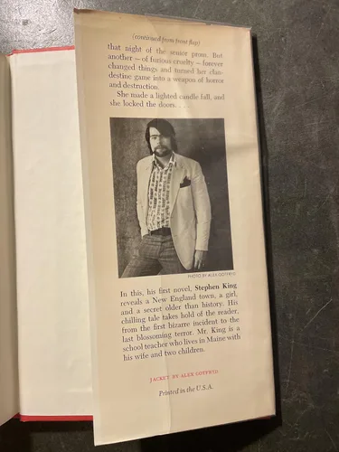 Miniatura 6 de Rare Carrie by Stephen King (1974) Original Hardcover Book Club Edition Tapa dura
