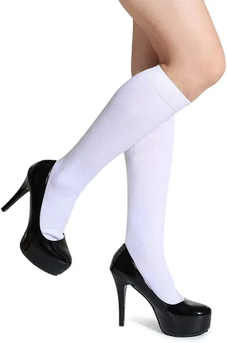 Miniatura 3 de Leotruny 3 pares de calcetines de algodón opacos hasta la rodilla para mujer