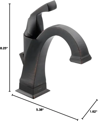 Miniatura 2 de Delta Faucet Dryden Grifo de baño sin contacto, grifo de baño de un solo orificio de bronce aceitado, grifo de lavabo de baño táctil de una sola