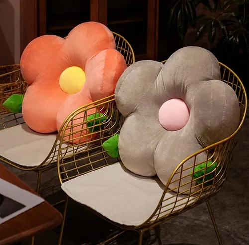 Miniatura 3 de Cojín de cintura de flor, aula de oficina, cojín largo, asiento grueso, sofá, almohada de noche (17.7 x 15.7 pulgadas, gris)