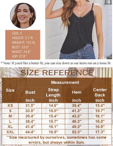 Miniatura 5 de HOTOUCH Camisola para mujer, cuello en V, tirantes delgados, sin mangas, blusas de ajuste holgado