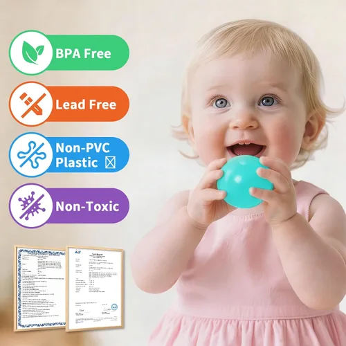 Miniatura 3 de Ball Pit Balls for Toddlers: 50 100 200 Colorful Non-Toxic Balls with BPA-Free, Phthalate-Free, Crush-Resistant Polyethylene Plastic, 2.2 Inches