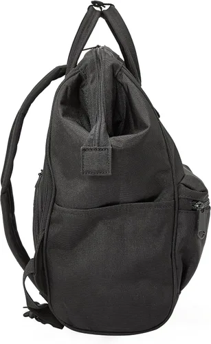 Miniatura 4 de Kah&Kee - Mochila de viaje de poliéster con función antirrobo, para laptop, para mujeres y hombres, Negro S