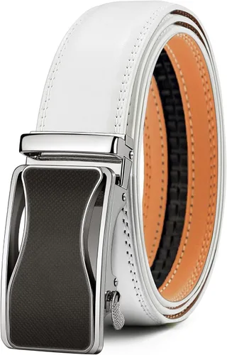 Miniatura 32 de BULLIANT - Cinturón de trinquete para hombre, cinturón de cuero deslizante ajustable para regalo, para vestido casual de hombre, 1 3/8