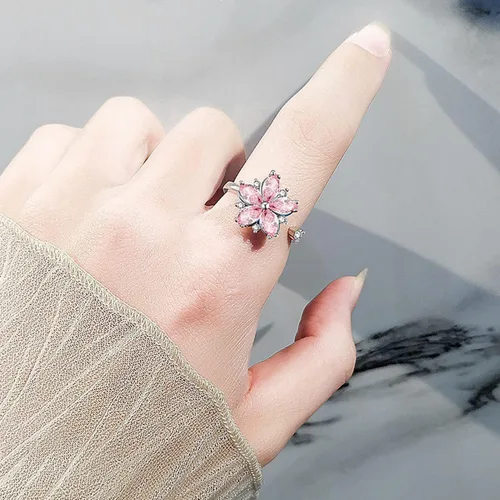 Miniatura 6 de Anillo de plata 925, anillos de plata ajustables para mujer, anillos de pulgar abiertos, anillos de circonio, anillos ajustables, anillos abiertos