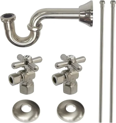 Miniatura 11 de Kingston Brass KPK107P Trimscape Kit de suministro de fontanería combinado, latón cepillado Cobrizo cepillado