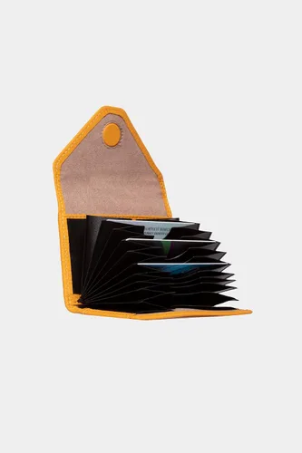 Miniatura 67 de grande Estuches para tarjetas 3639, Naranja, Tarjetero de cuero con cierre magnético, cartera pequeña de acordeón para mujer