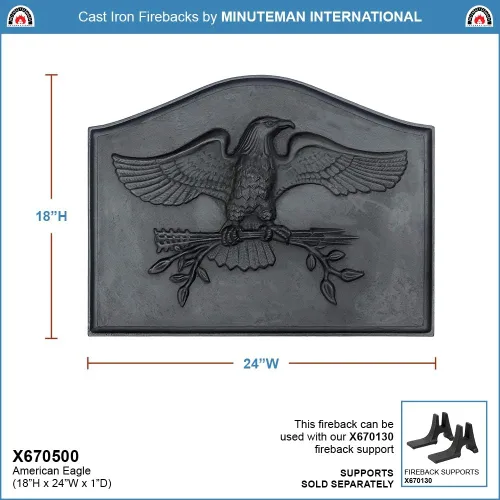 Miniatura 2 de Minuteman International Águila americana de hierro fundido Fireback