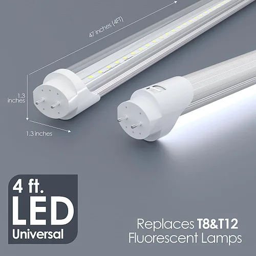 Miniatura 3 de Tubo de luces LED T8 de 4 pies, paquete de 25 unidades, grado comercial para oficina y supermercado, 3000 lm súper brillante, 22 W